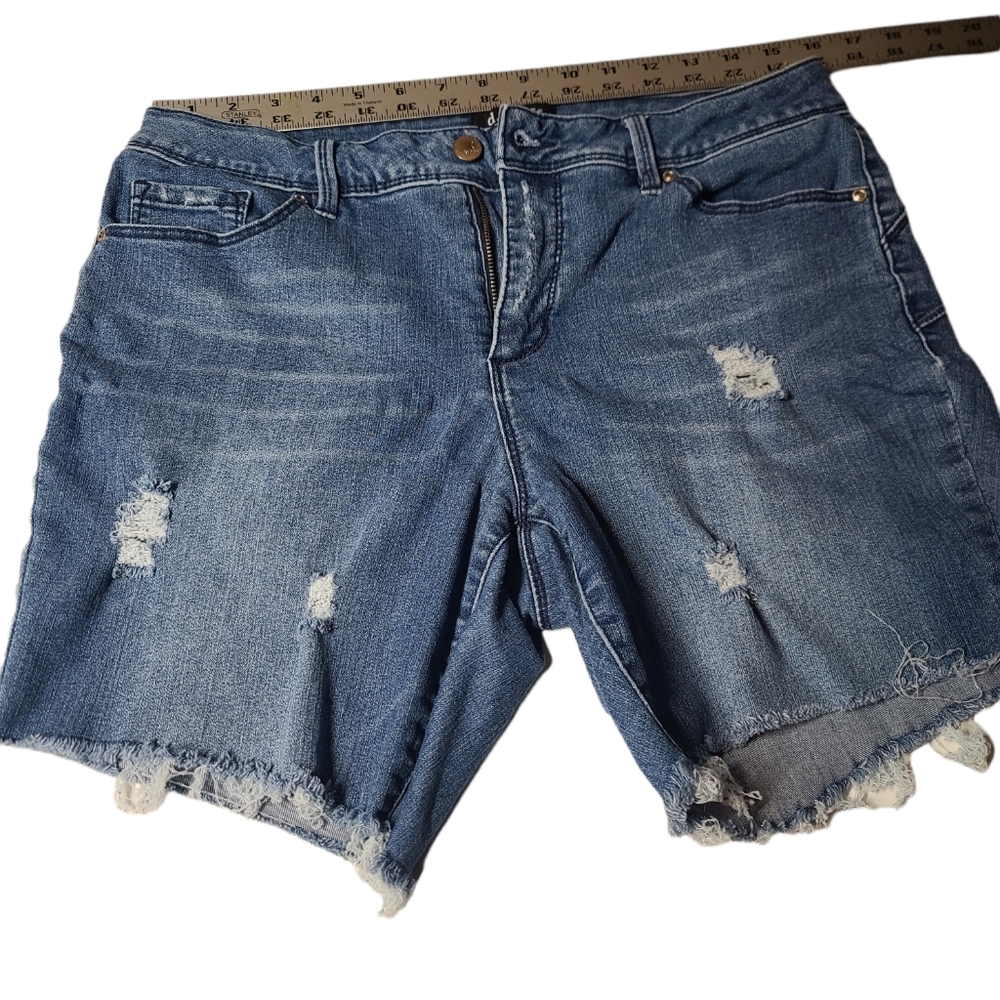 Distressed Jean shorts